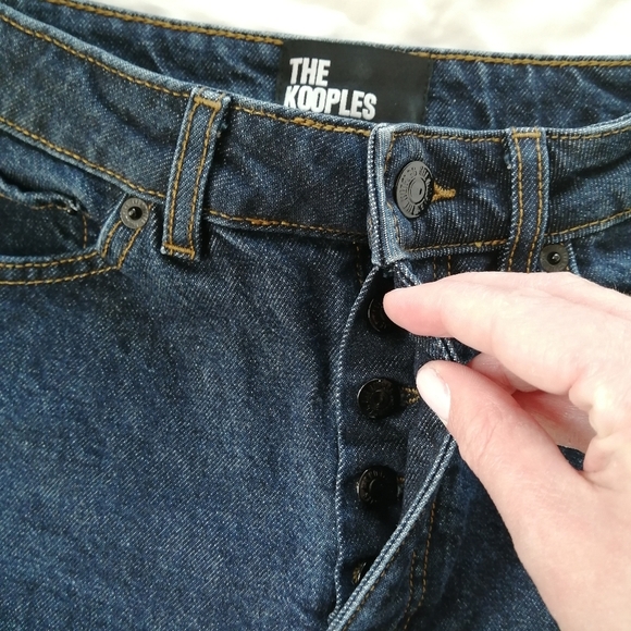 The Kooples Slim Fit Straight Leg Jeans High Rise Dark Wash 27 - Picture 9 of 16